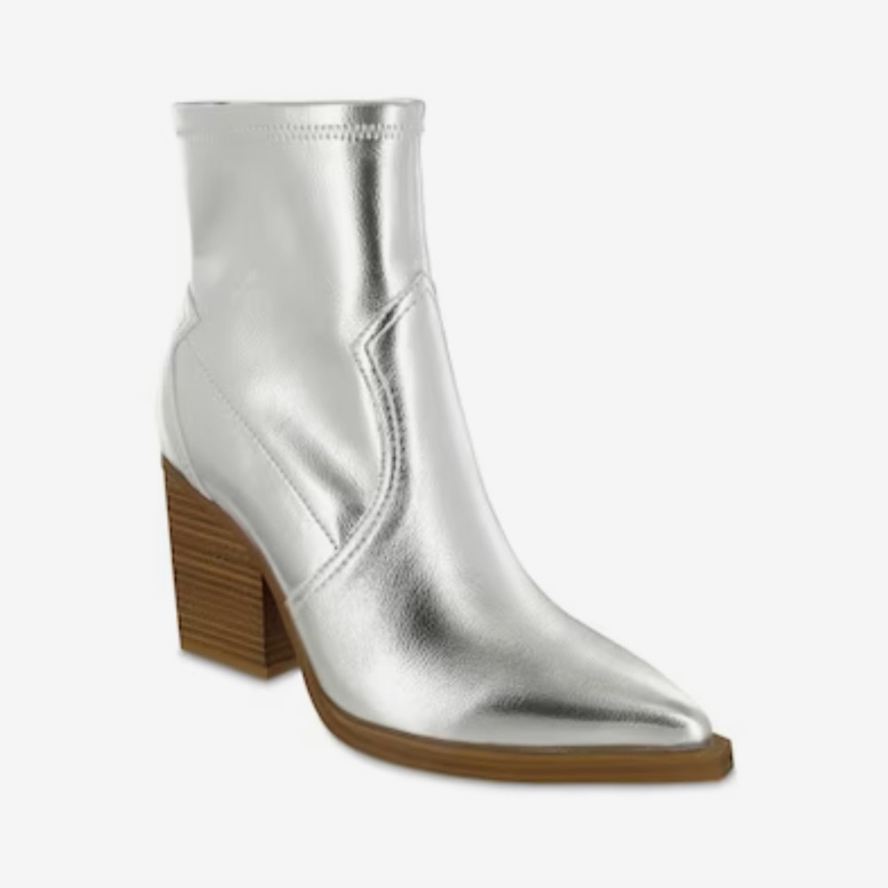 MIA Silver Western Booties